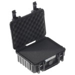 OUTDOOR case in black with foam insert 205x145x80 mm Volume: 2,3 L Model: 500/B/SI